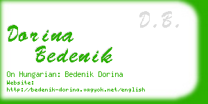 dorina bedenik business card